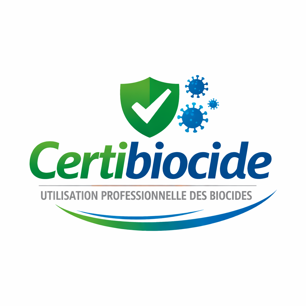 Certification attestant de la formation &agrave; l&rsquo;utilisation professionnelle de certains produits biocides d&eacute;sinfectants.